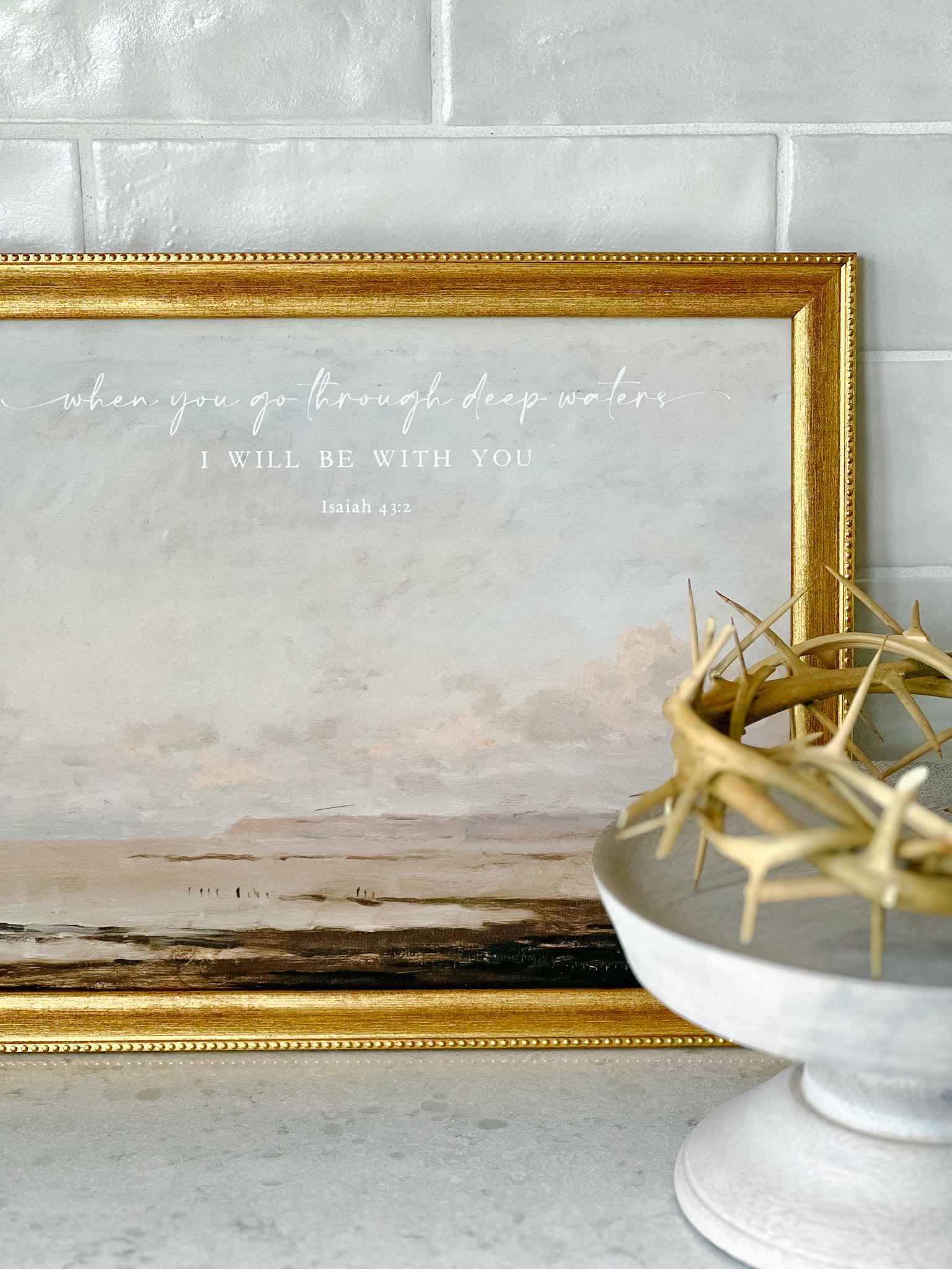 Deep Waters Isaiah Print - Premium Canvas Wall Art for Home & Office Decor - Perfect for Living Room, Bedroom, or Gift Giving