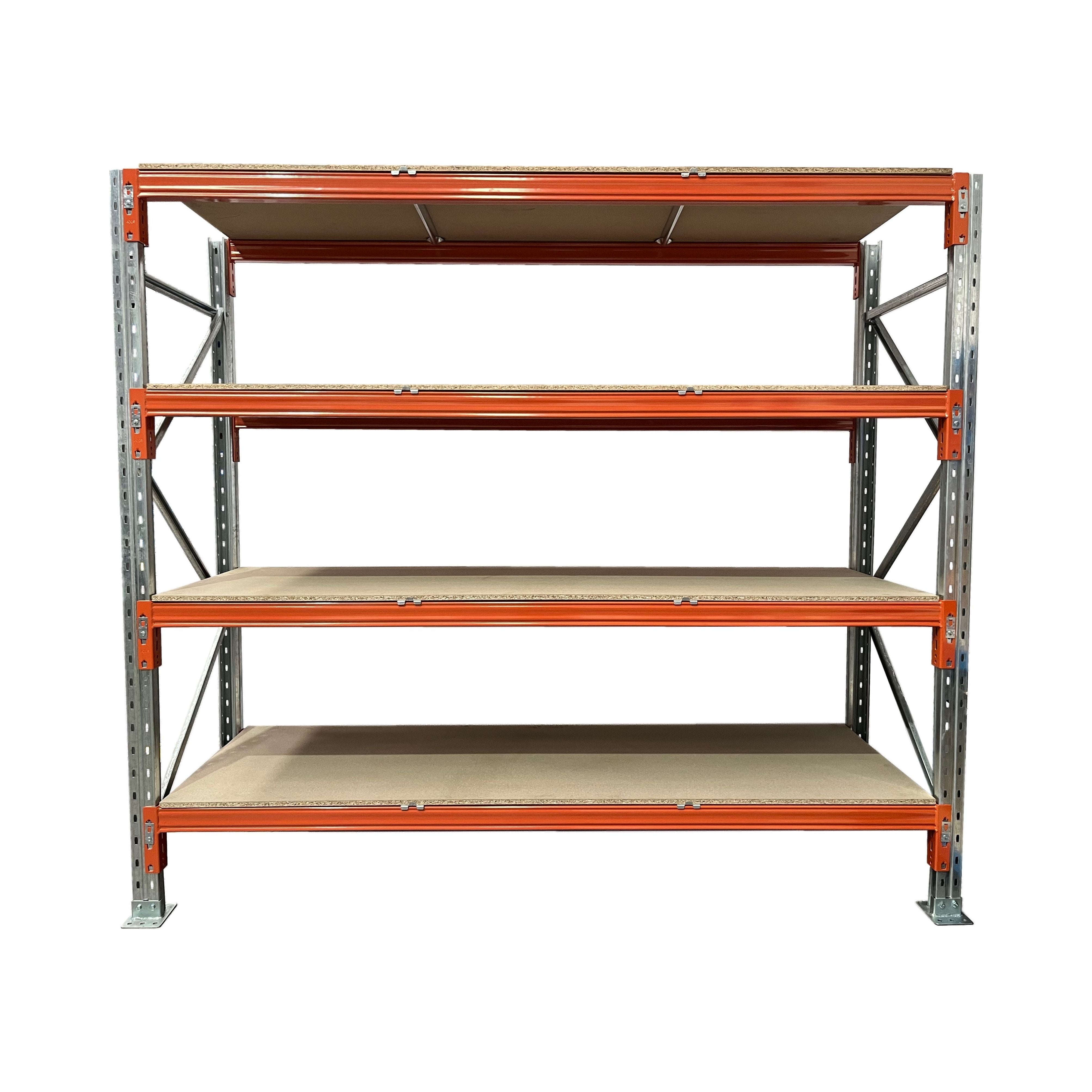 Heavy Duty Shelving Starter Bay 2438mm High with Board - Industrial Storage Rack for Garage, Warehouse & Workshop Organization