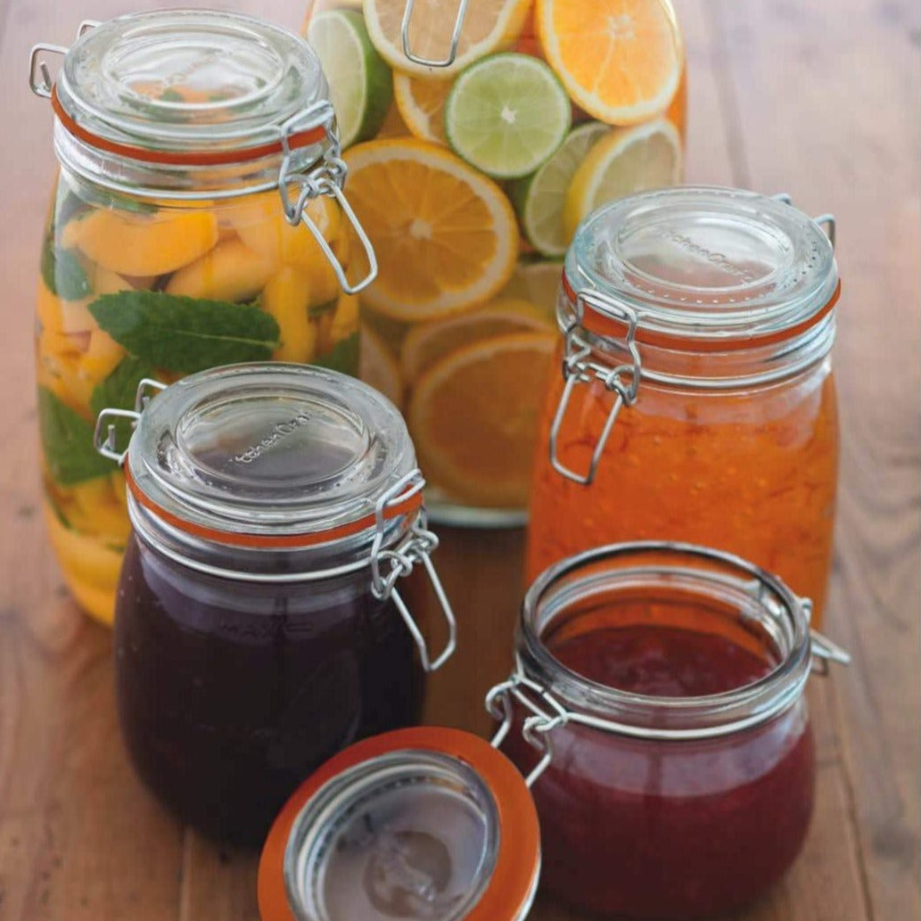 Premium Glass Preserve Jars with Airtight Lids - Set of 3, 5, or 7 Sizes (16oz, 32oz, 64oz) for Homemade Jams, Pickles & Food Storage - Ideal for Canning, Kitchen Organization & Gift Giving