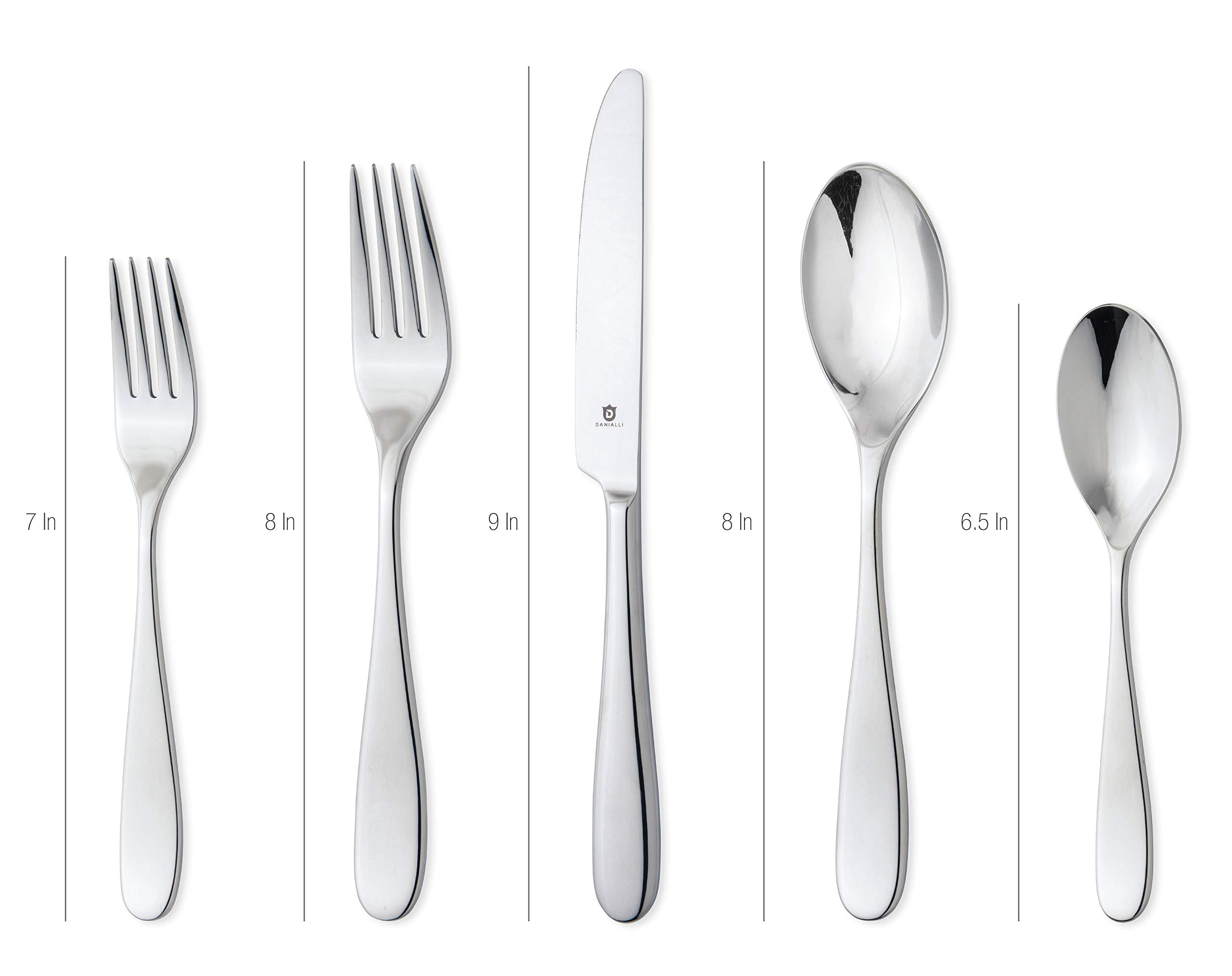 Premium Fidenza Silverware Set - 18/10 Stainless Steel Flatware Set for Elegant Dining & Entertaining - 20-Piece Dishwasher Safe Cutlery Set - Perfect for Weddings, Dinner Parties & Holiday Gatherings