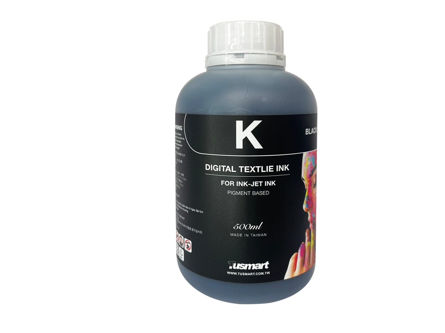 DTF Ink for Digital Textile Printing - 500mL x 2 Bottles Set (CMYK + White) - High-Quality Taiwan Made Ink for DIY T-Shirt, Leather, Paper & Plastic Printing - Perfect for Home Crafting & Small Business Apparel Design