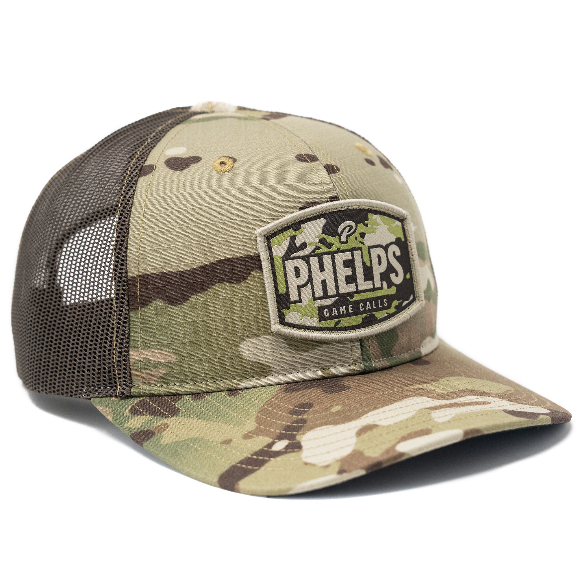 Phelps Camo Badge Cap Hat - Military Style Adjustable Baseball Cap for Outdoor Hunting, Fishing & Tactical Adventures