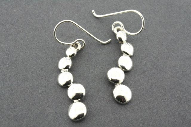5 Tiered Beaded Angled Drop Earrings for Women - Elegant Dangle Jewelry for Parties, Weddings & Special Occasions