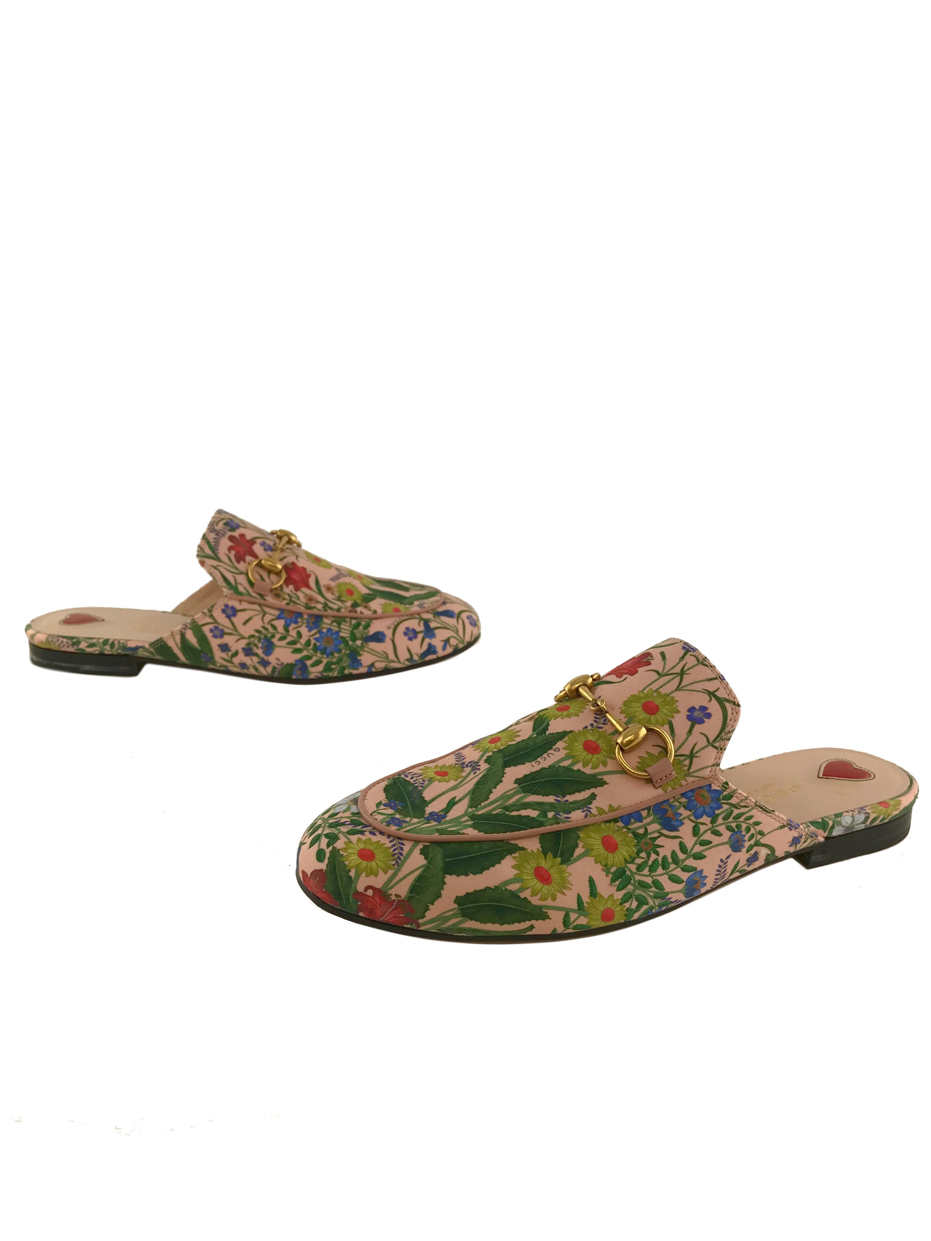 Gucci Princetown New Flora Horsebit Mule Women's Size 6.5 - Luxury Slip-On Loafers for Casual Outings & Office Wear