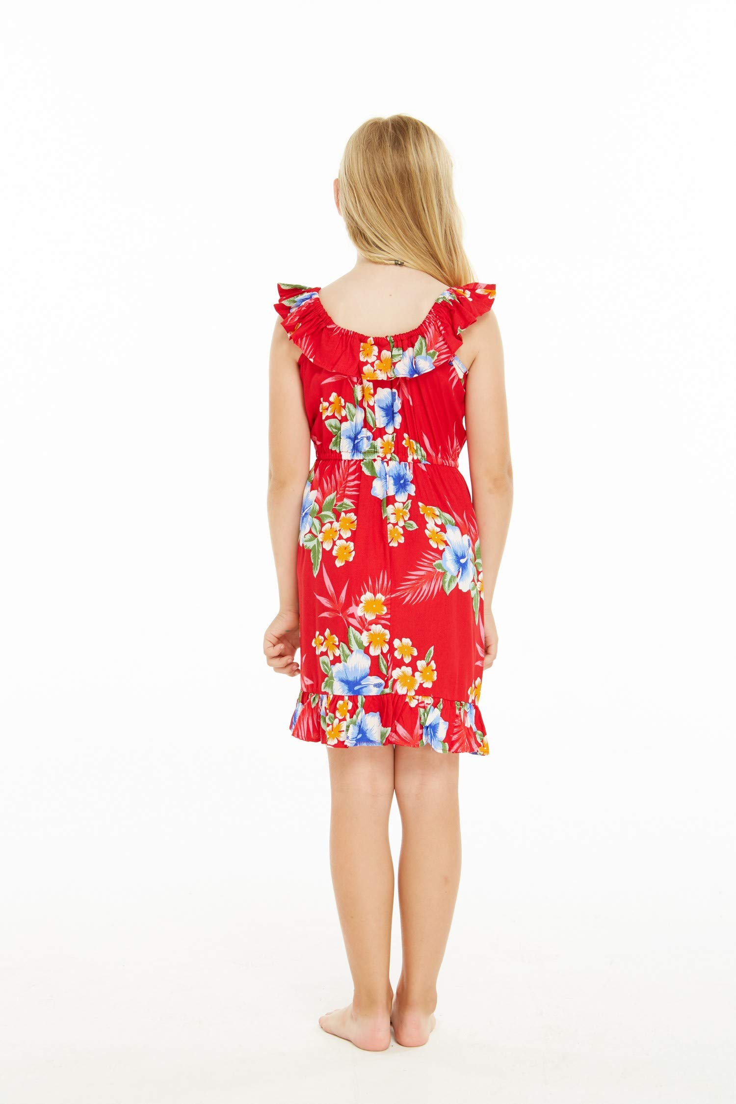 Hibiscus Hawaiian Luau Dress for Girls - Beach Party & Summer Outfits