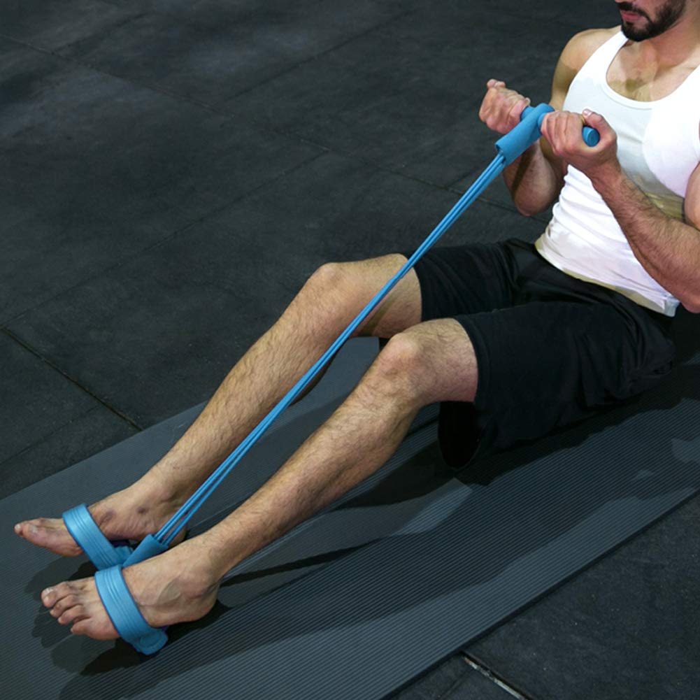2-Tube Fitness Ankle Puller Yoga Resistance Bands - Multifunctional Workout Trainer for Women - Tension Ropes for Body, Abdomen, Waist, Arm & Tummy Exercise - Perfect for Home Gym, Yoga, Pilates & Stretching Routines