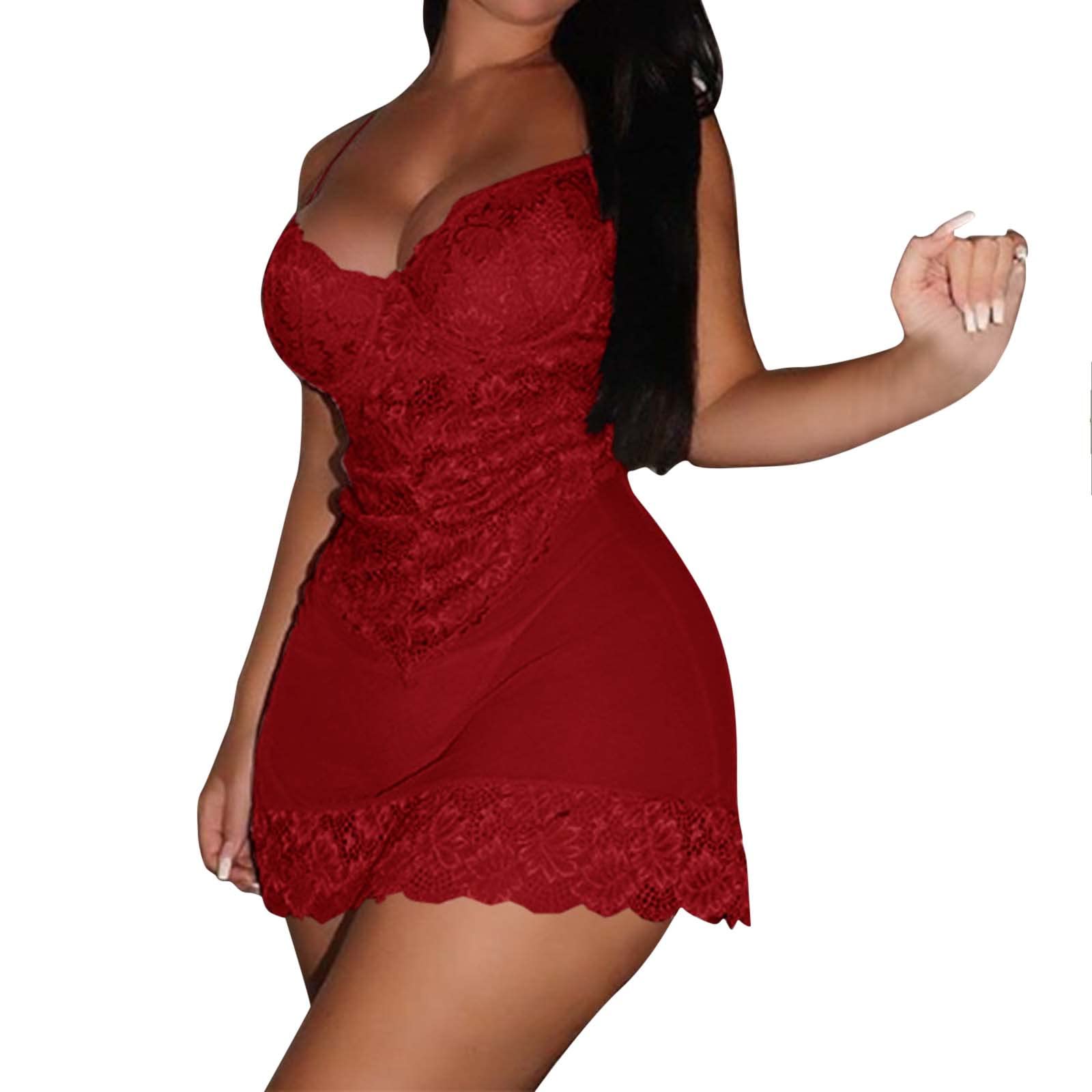 Sexy Black Lace Lingerie Dress with Suspenders - Women's Elegant Pajama & Robe Set for Romantic Nights & Boudoir Photography