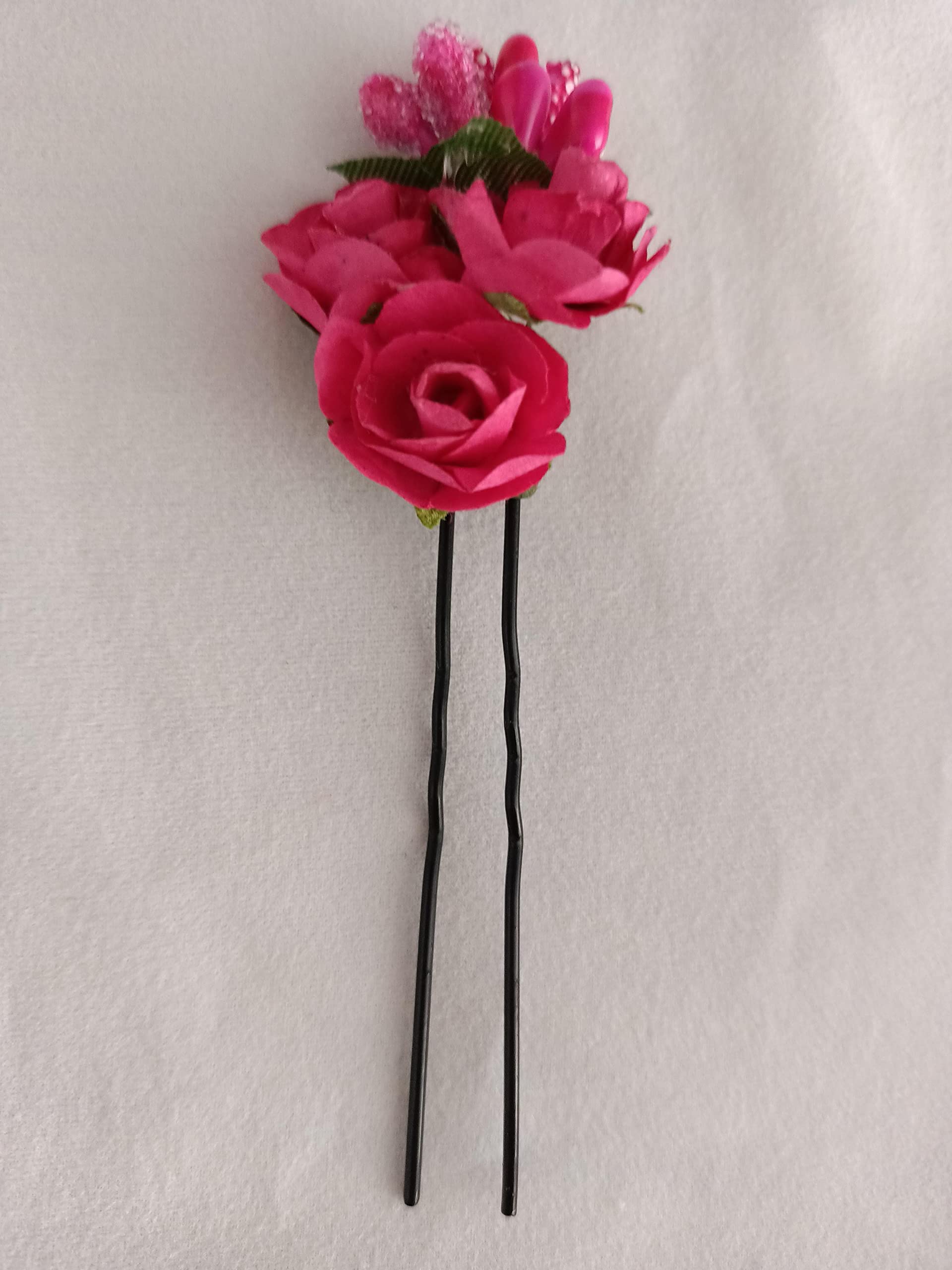 12pcs Magenta Bridal Flower Hair Pins - Wedding Hair Accessories for Brides, Bridesmaids & Special Occasions (Perfect for Weddings, Proms & Formal Events)