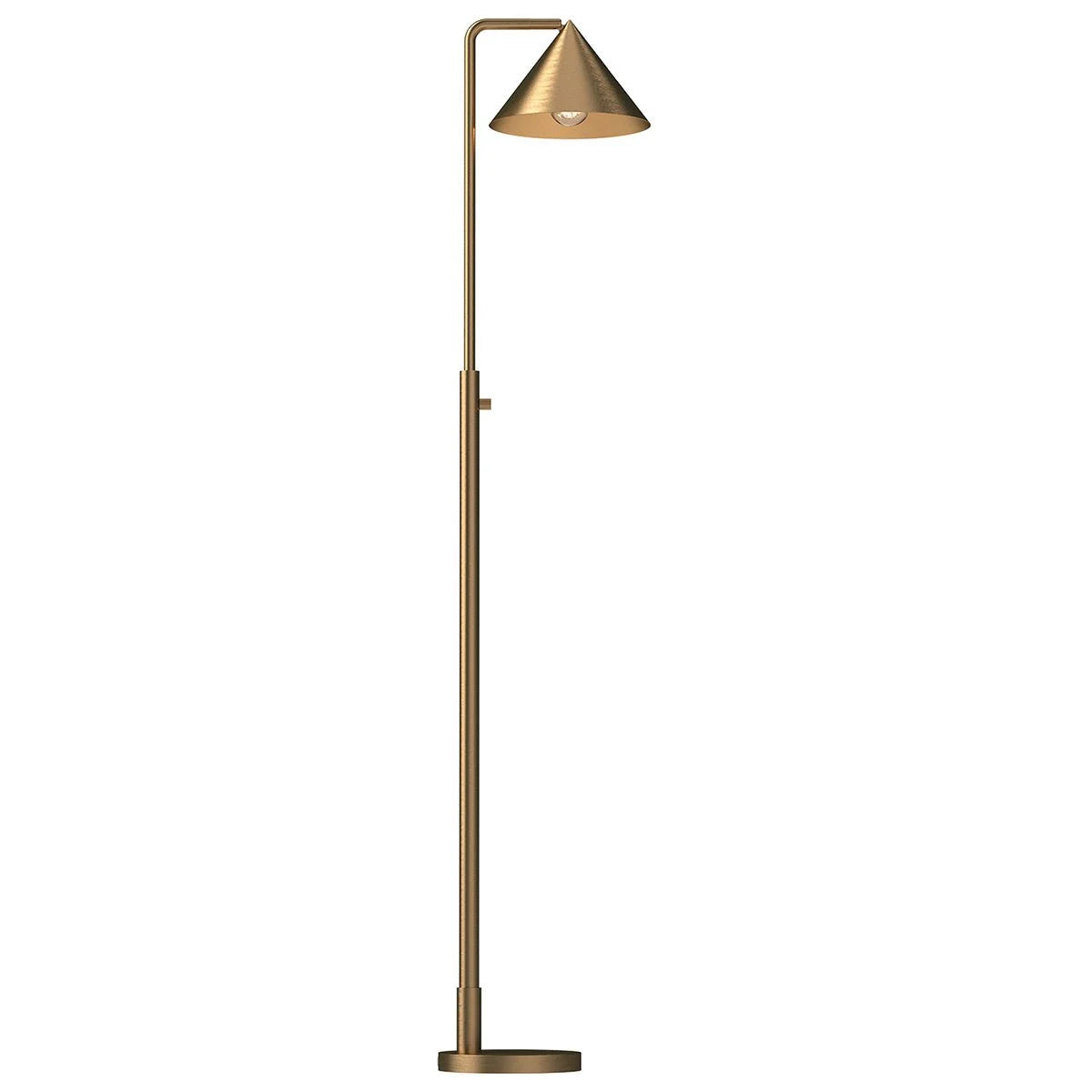 Alora Mood Remyck 1 Liter Floor Lamp - Brushed Gold & Matte Black Finish - Modern Living Room Lighting for Bedroom, Office & Reading Corner
