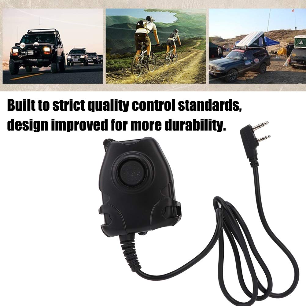 Waterproof Talkie Earphone K Head PTT Adapter Cable - Button Activated for RETEVIS BAOFENG Two Way Radio - Ideal for Outdoor Adventures, Security Work & Emergency Communication