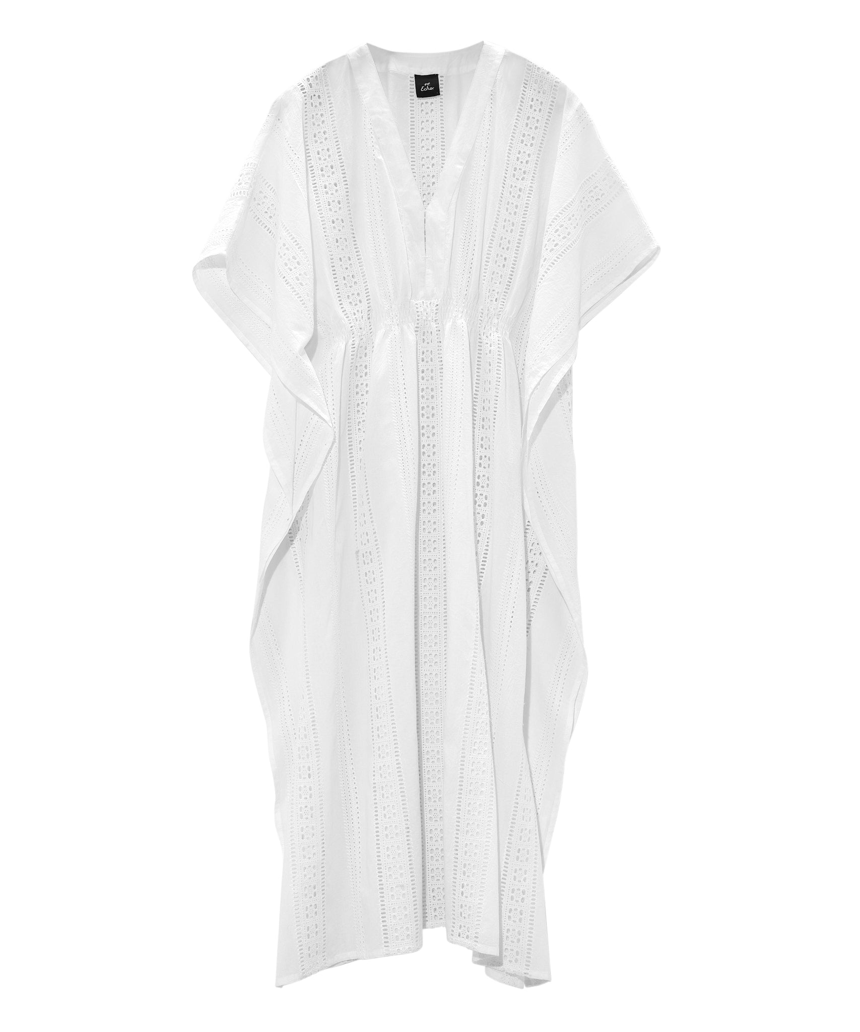 Stylish Eyelet Maxi Caftan Dress for Women - Boho Summer Beach Cover Up & Casual Loungewear