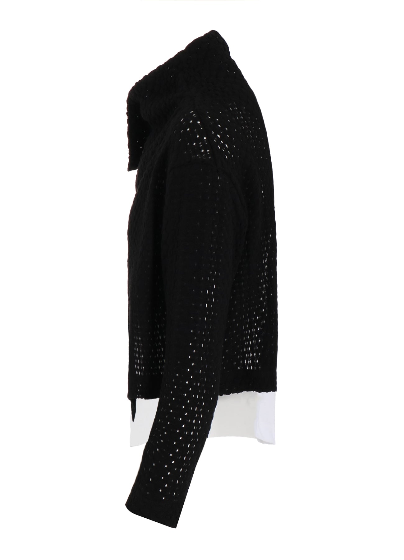 Stylish Cotton Jersey & Lace Off-Neck 3-Button Jacket for Women - Perfect for Casual Outings, Office Wear & Spring Layering