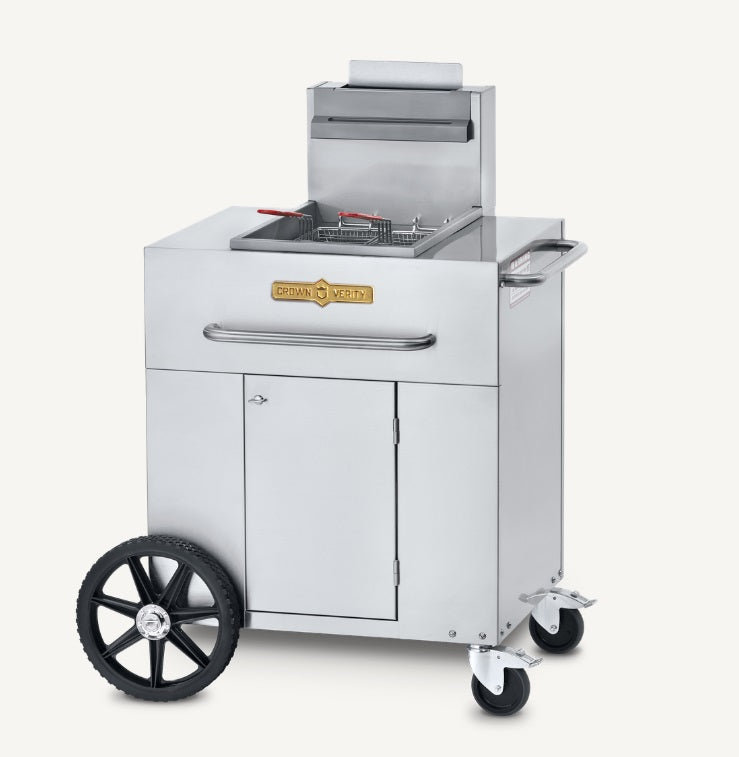 **Crown Verity CV PF 1NG 35-40 lb Portable Single Tank Outdoor Gas Fryer – Perfect for Backyard BBQs, Camping & Large Gatherings**
