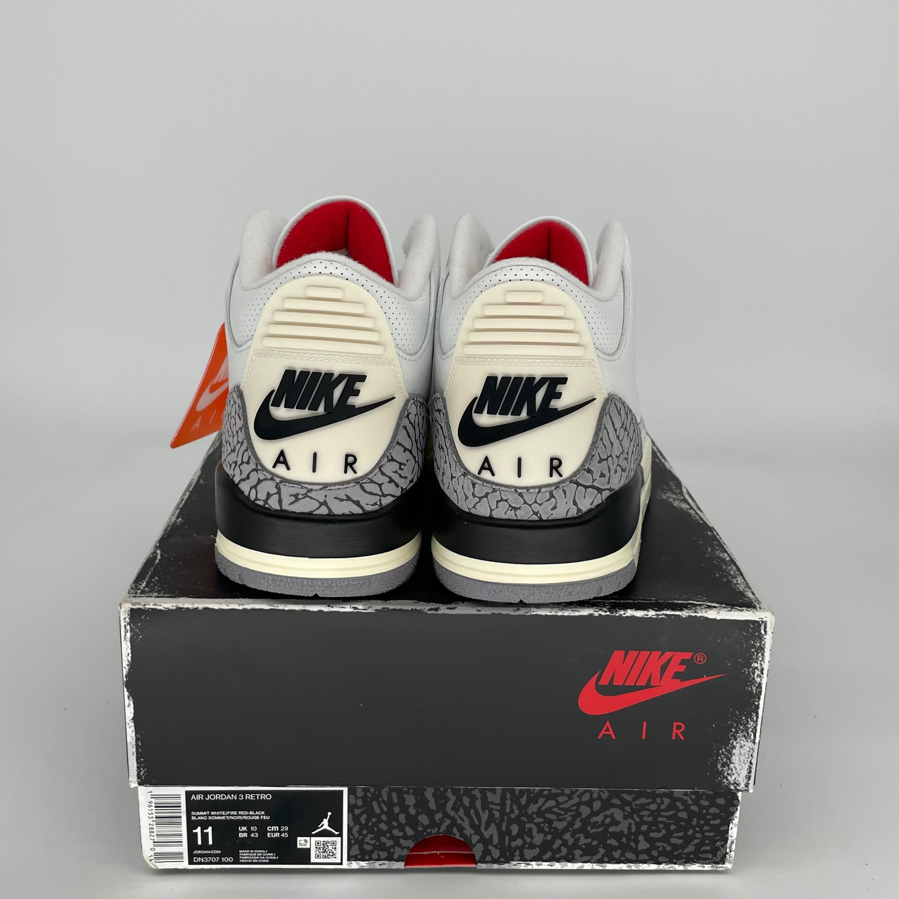 Air Jordan 3 Retro 'White Cement Reimagined' Men's Basketball Shoes Size 11 DN3707 - Authentic Sneakers for Streetwear & Casual Outfits