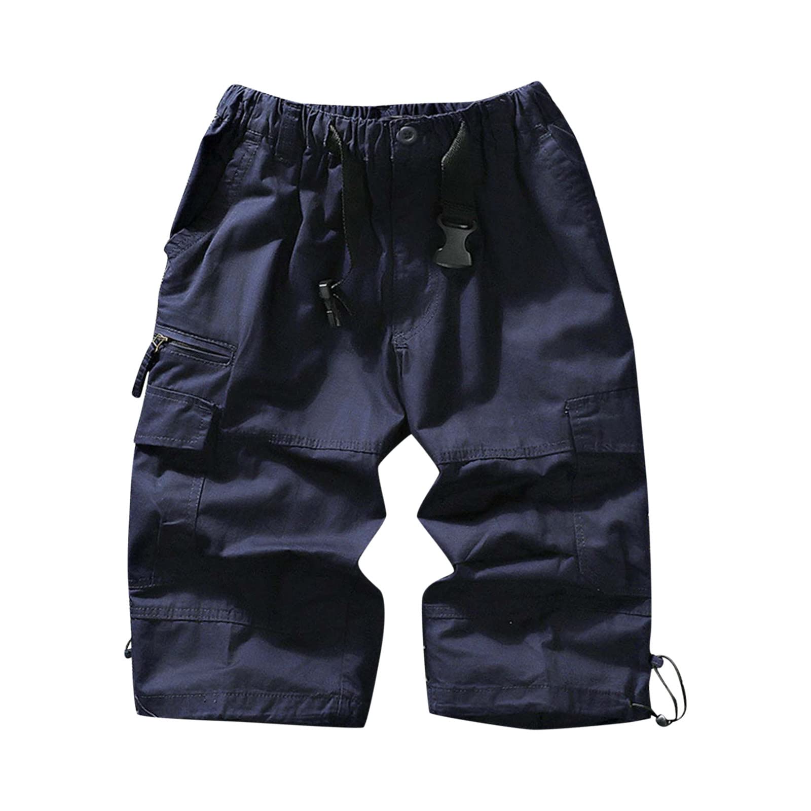Men's Cargo Shorts with Zipper Pockets - Casual Outdoor & Workwear