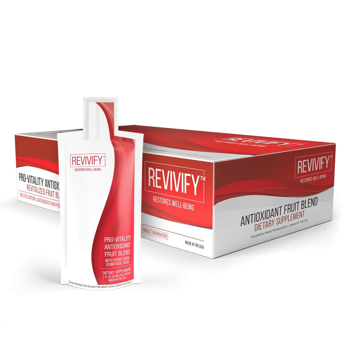 REVIVIFY Pro-Vitality Oral Gel with Antioxidant Superoxide Dismutase (SOD), Soluble Fiber & Fruit Blend - 1 fl oz (30 Day Supply) | Supports Immune Health & Energy Boost - Perfect for Active Lifestyles & Daily Wellness Routine