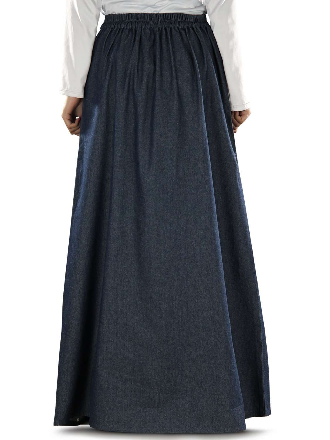 Dina Denim Skirt for Women - High Waisted A-Line Denim Skirt with Pockets | Casual & Chic Outfit for Everyday Wear, Date Night, and Office Style