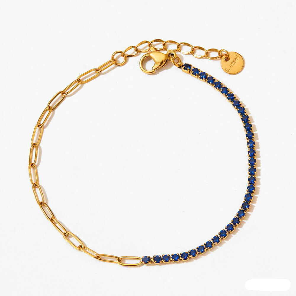 Gold + Navy CZ