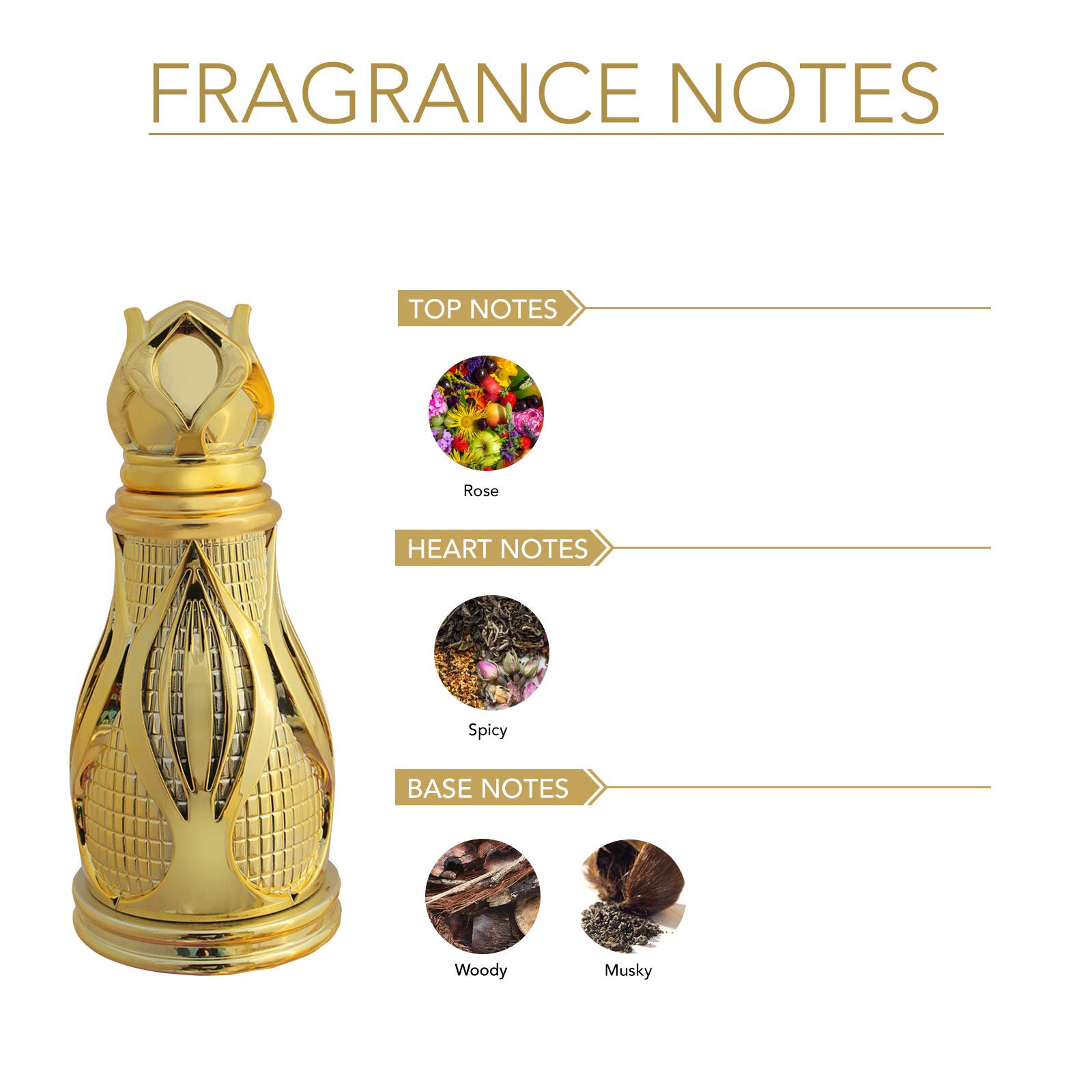 AJMAL Khofooq Premium Concentrated Perfume Oil - Woody Oudh Scent, Alcohol-Free Attar (18ml) for Men & Women | Long-Lasting Fragrance for Date Nights, Special Occasions & Daily Wear + FREE Perfume Tester