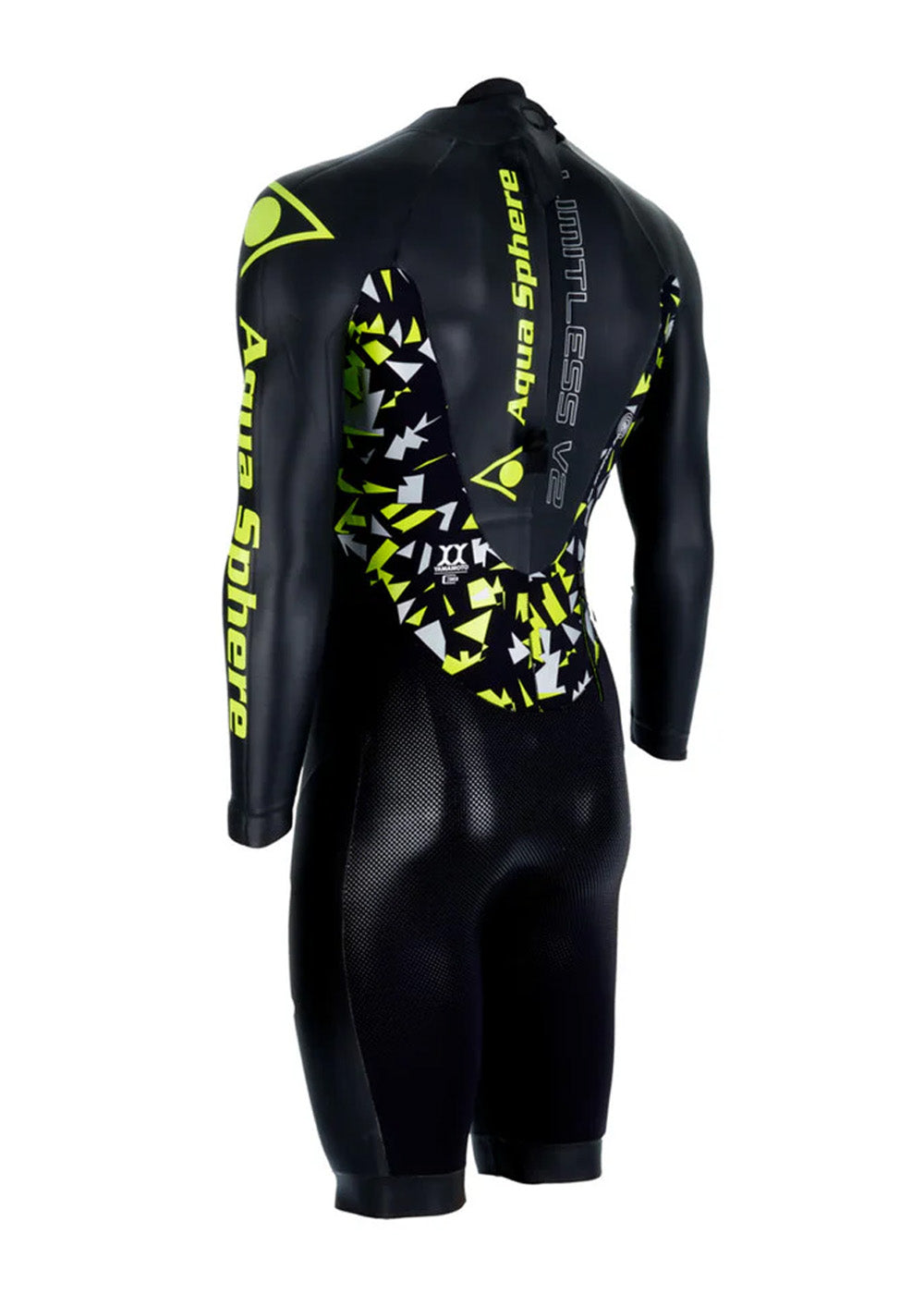 AquaSphere Men's Limitless V2 Tri Shorty Wetsuit - Premium Triathlon & Open Water Swimming Gear for Competitive Athletes