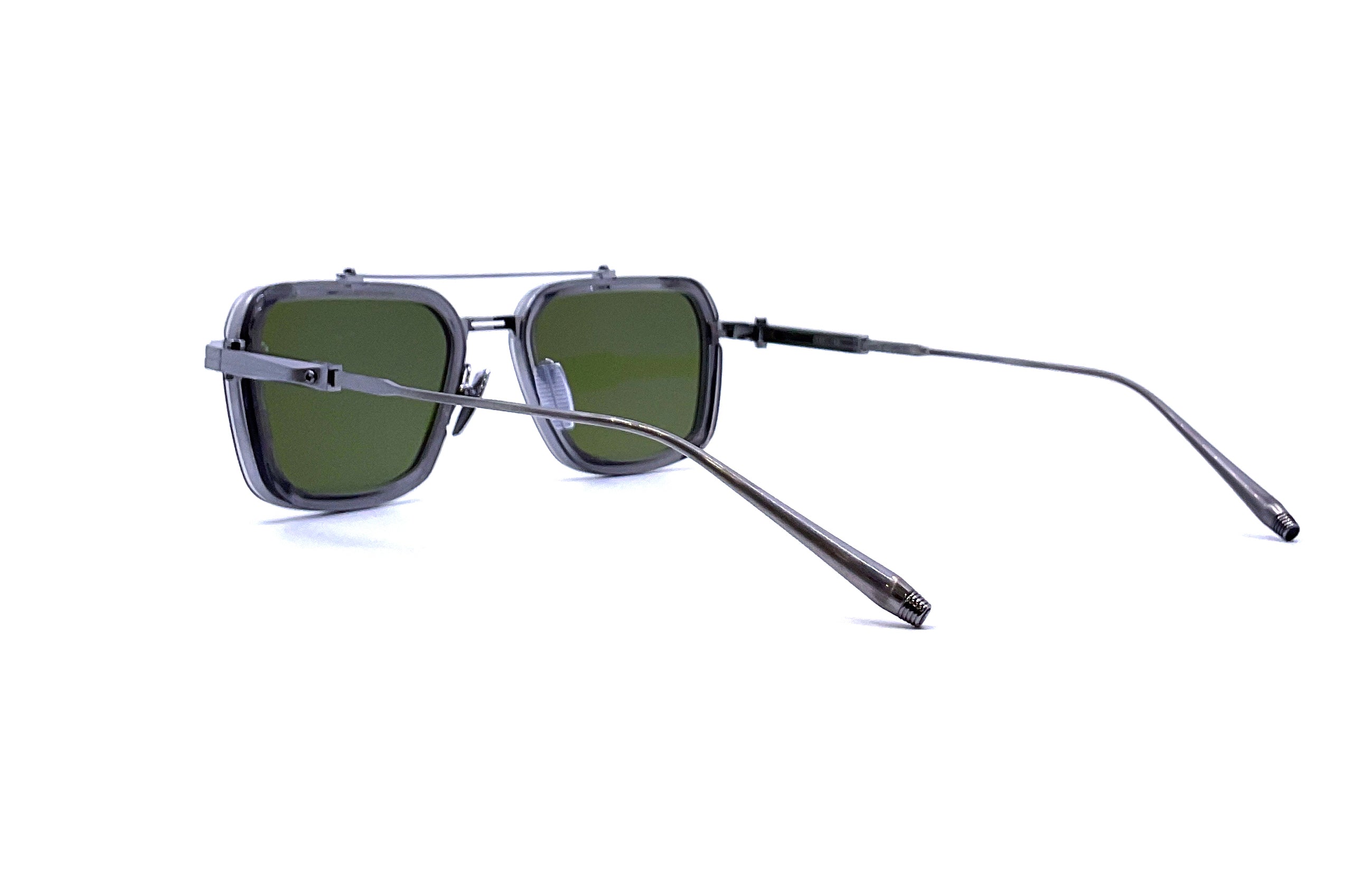 Akoni Solis Sunglasses - Brushed Black Palladium Frame with Dark Grey Crystal Lenses - UV Protection & Polarized for Outdoor Activities, Driving, and Fashion