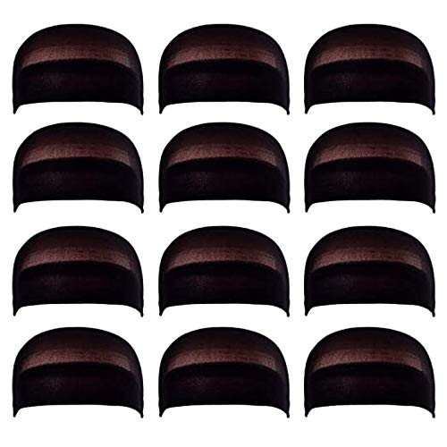 Black Hair Mesh Wig for Cap - 12 Pack Hair Nets for Women | Styling Practice & Extensions