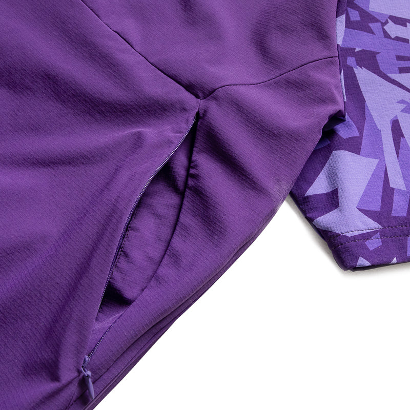 Eastside Golf 1/2 Zip Nylon Wind Shirt - Violet Color Lightweight Pullover for Men & Women - Perfect for Golfing, Running & Outdoor Activities