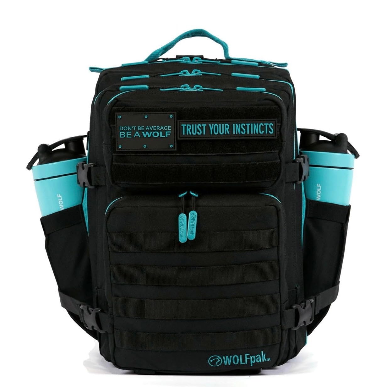 WOLFpak 35L Waterproof Hiking Backpack - Fierce Aqua Outdoor Gear for Camping, Travel & Work | Durable Daypack with Laptop Sleeve