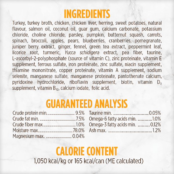 Nutrience Grain Free Turkey, Chicken & Liver Pate Canned Cat Food - High Protein Wet Cat Food for Adult & Senior Cats - Perfect for Picky Eaters & Digestive Health Support