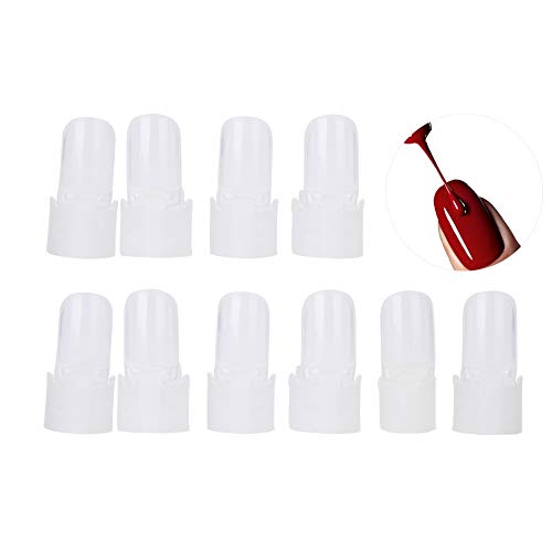 10-Pack Nail Tips Shield Protector - Finger Nail Protector Cover for Polish & Varnish - Perfect Manicure Tool for Salon & Home Use