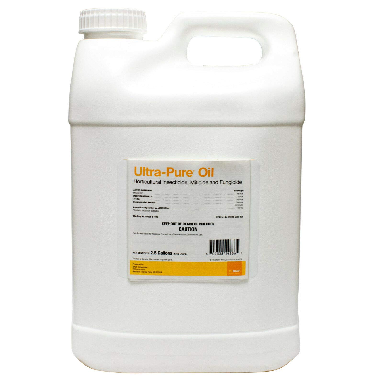 BASF Ultra-Pure Horticultural Oil - Organic Insecticide, Miticide & Fungicide for Plants | Safe Pest Control for Indoor & Outdoor Gardening