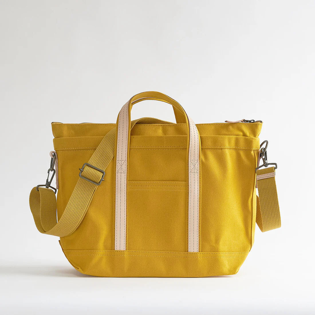 Premium Kurashiki Hampu Canvas 2-Way Tote & Shoulder Bag in Camel - Japanese Style Durable Canvas Handbag for Women - Perfect for Work, Travel & Everyday Use