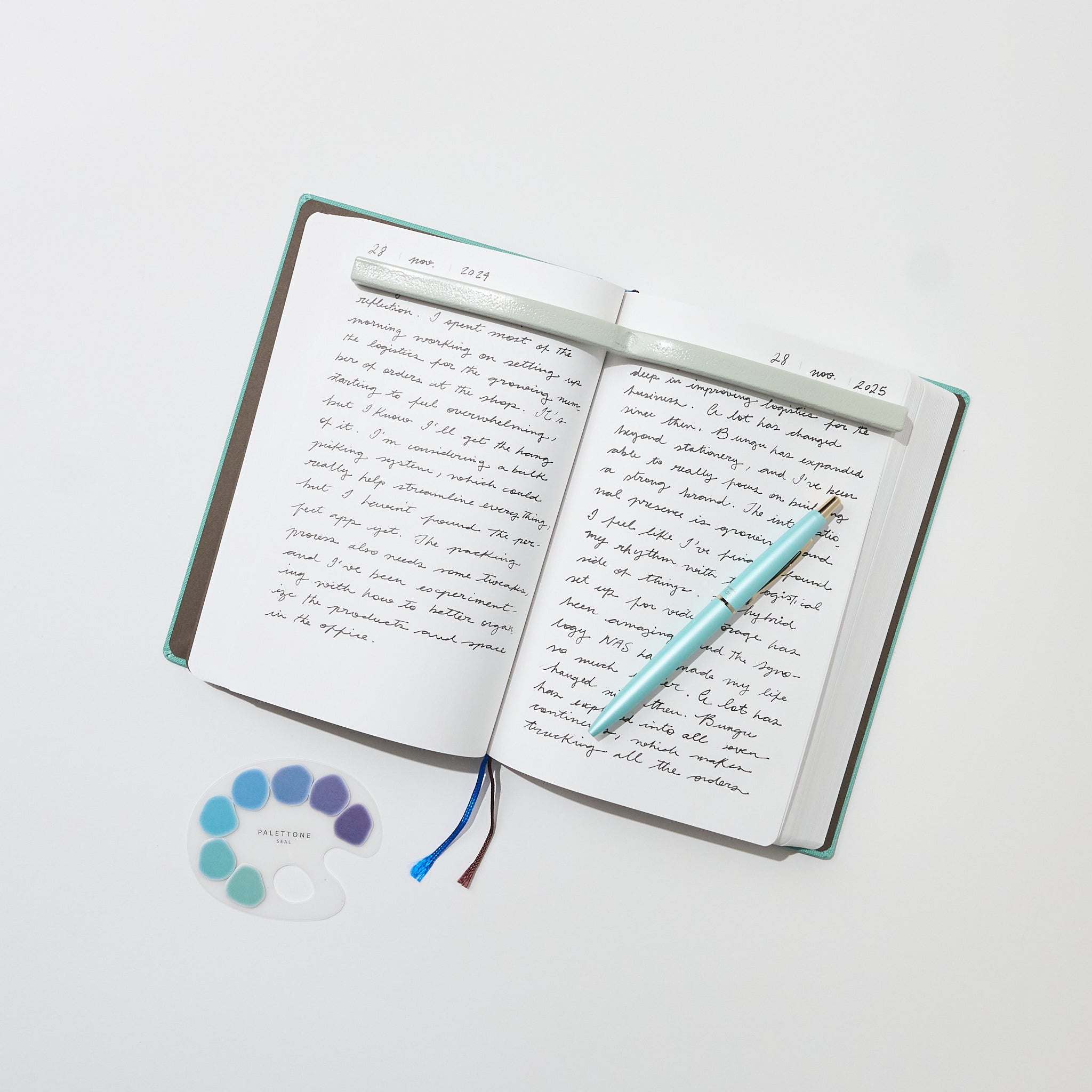 730 Days of Stationery Cool Mint Bundle - Premium Japanese Bungu Writing Supplies for Students & Office Use - Perfect for Note Taking, Journaling & Gift Giving