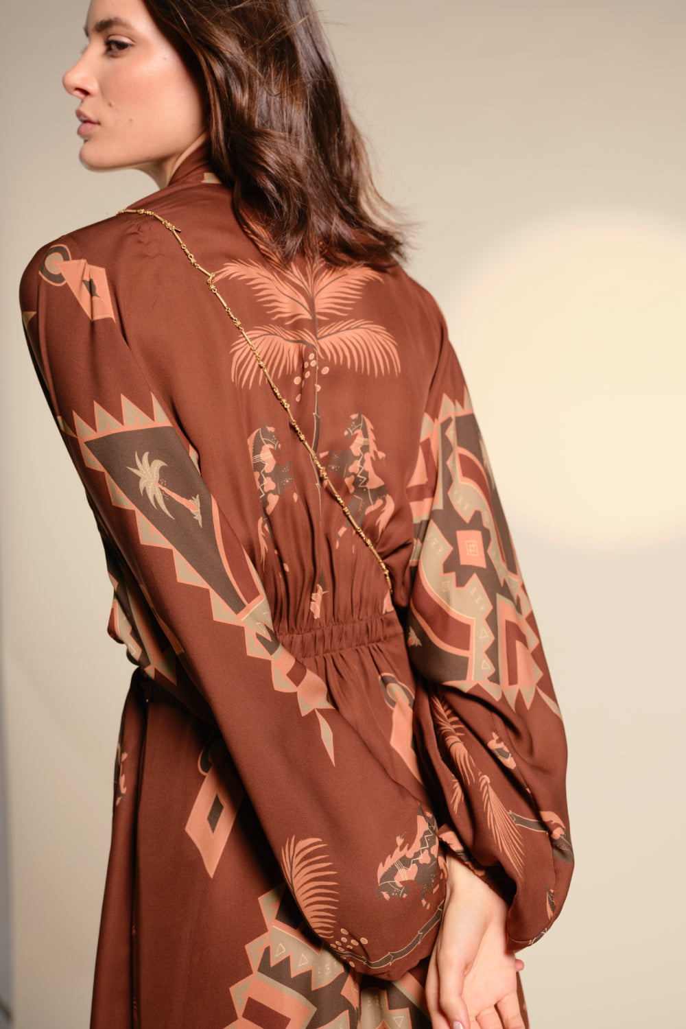 Elegant Brown Infinity Dress for Women - Perfect for Weddings, Parties & Special Occasions