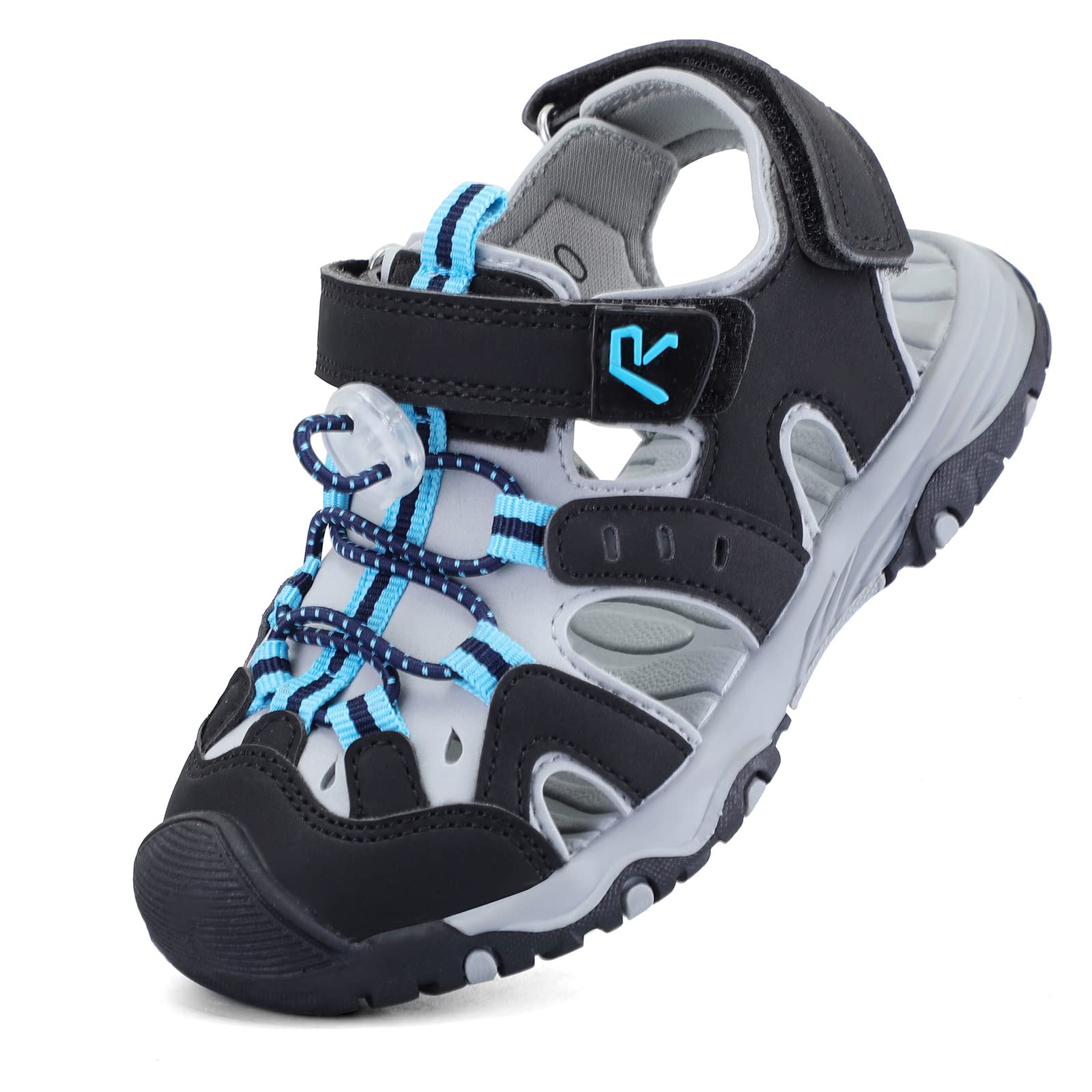 RUNSIDE Kids' Closed-Toe Hiking Sandals - Waterproof Outdoor Walking Shoes for Toddler, Little & Big Kids - Perfect for Summer Adventures, Beach & Pool Activities
