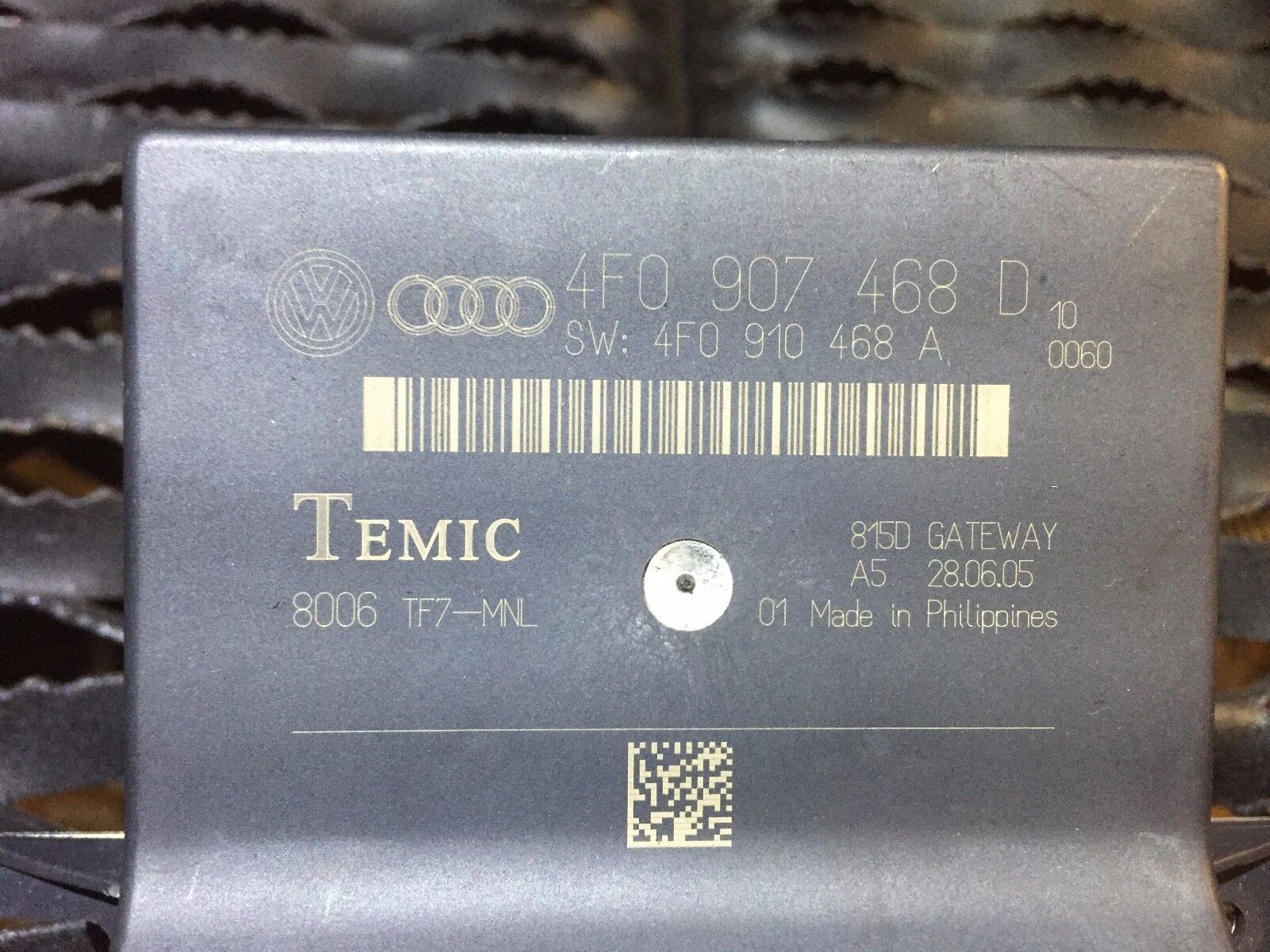 05-08 Audi A6 C6 ECM Gateway Control Module Computer 4F0907468 OEM - Engine Control Unit for Improved Performance & Fuel Efficiency | Perfect for Audi A6 C6 Chassis Repair & ECU Replacement