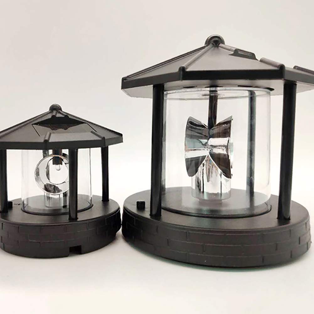 Solar Powered LED Lighthouse with Rotating Beacon - Outdoor Solar Hanging Light for Garden, Patio, Fence & Yard Decor | Perfect for Landscape Lighting, Pathway Illumination & Nighttime Ambiance