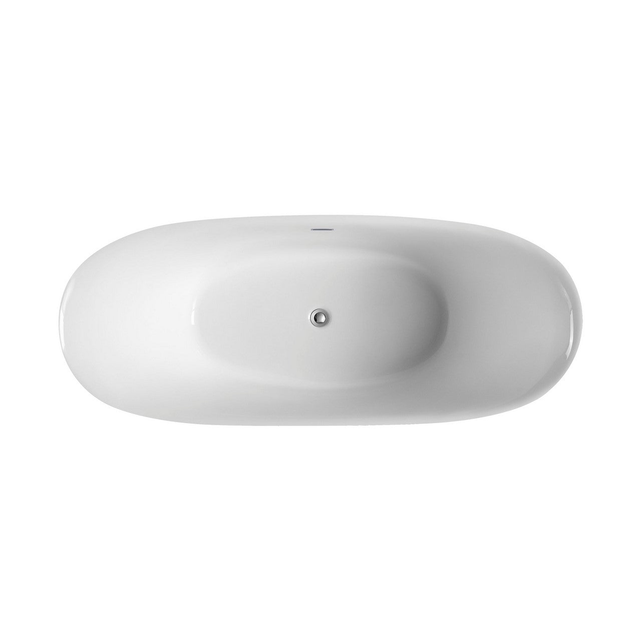 LUNA 68 Composite Acrylic Freestanding Bathtub - Modern Soaking Tub for Luxury Bathroom & Spa Relaxation