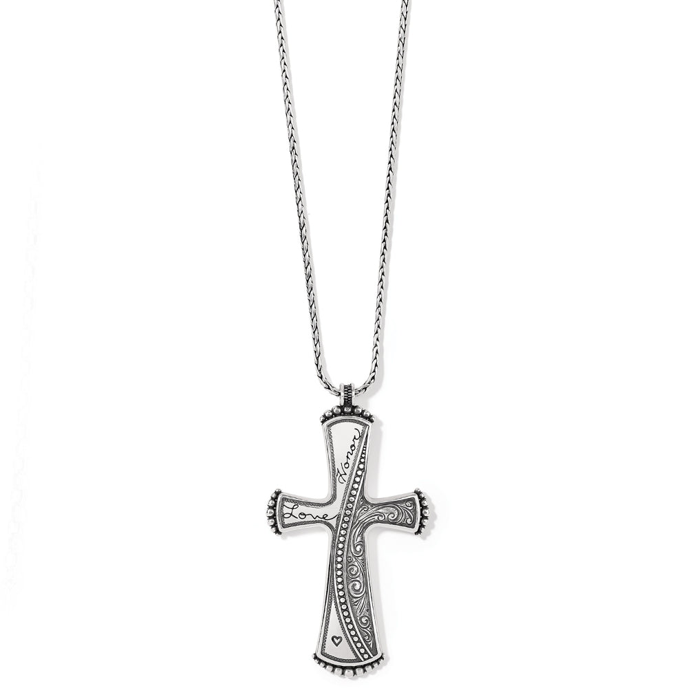 Brighton Essex Cross Necklace - Elegant Silver Religious Jewelry for Women, Perfect for Church, Weddings & Everyday Wear