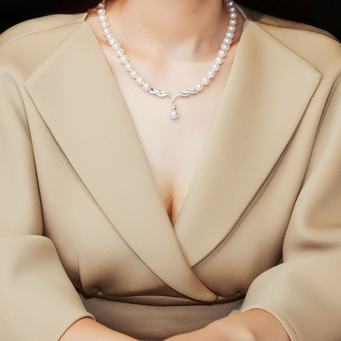 18K Solid Gold Freshwater Pearl Necklace for Women - Elegant Dainty Jewelry Gift for Birthday, Anniversary & Valentine's Day - Perfect for Weddings, Parties & Special Occasions