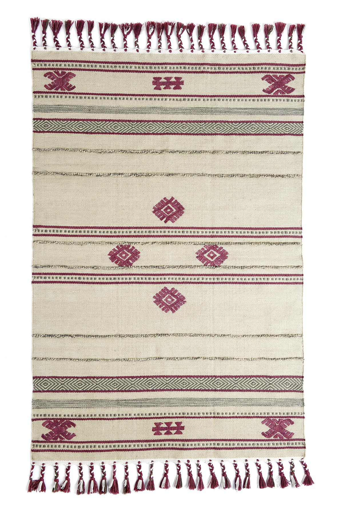 Fab Habitat Machine Washable Area Rug - Hand Woven, Stain & Pet Friendly - Premium Recycled Polyester Yarn - Aztec Design - 8x10 ft Multi-Color Rug for Bedroom, Living Room & Dining Room - Perfect for High Traffic Areas & Pet Owners