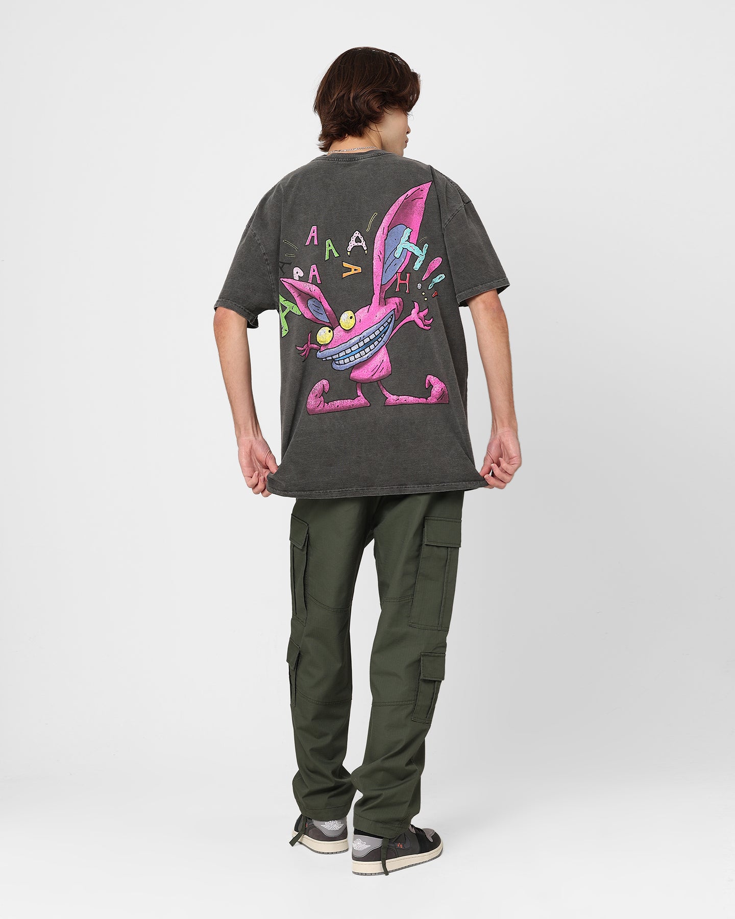 American Thrift x Aaahh!!! Real Monsters Vintage Heavyweight T-Shirt - Black Wash | 90s Cartoon Tee for Casual Wear & Retro Fashion