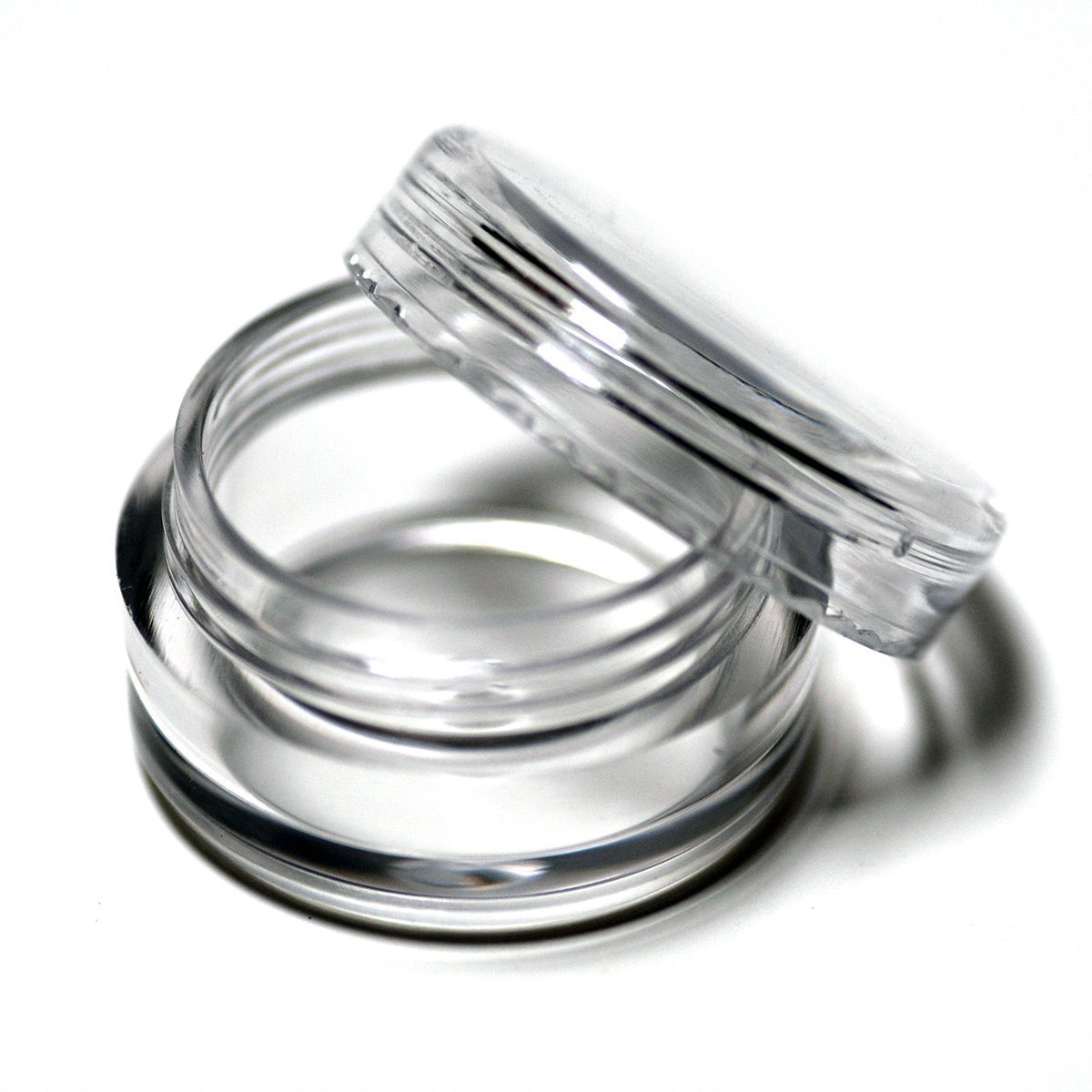 JOVANA 500 Pcs Clear Plastic Cosmetic Sample Containers - 5 Gram Small Empty Jars for Lip Balm, Cream, Lotion, Travel Size Toiletries | Perfect for DIY Beauty, Skincare Samples, Mini Products & Travel Essentials