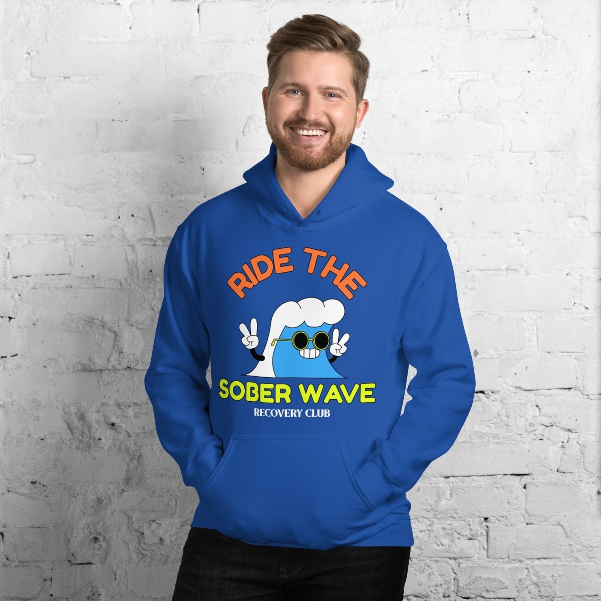 Sober Wave Unisex Hoodie - Comfortable & Stylish Pullover for Men & Women - Perfect for Casual Wear, Gym, and Outdoor Activities
