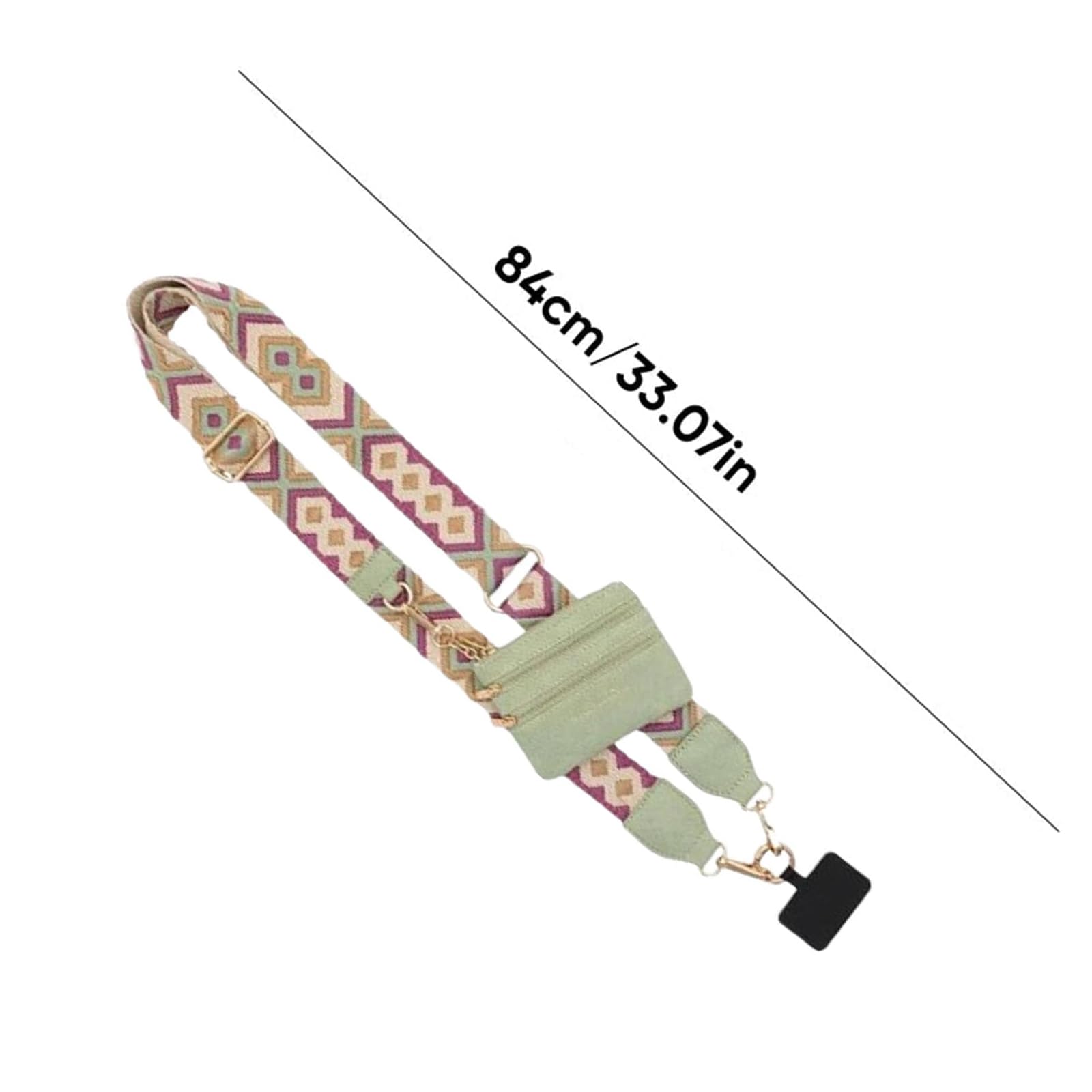 Phone Strap with Zippered Pouch - Hands-Free Crossbody Phone Lanyard with Wallet & Secure Clip for iPhone, Samsung, Android | Perfect for Travel, Shopping, Concerts & Outdoor Activities