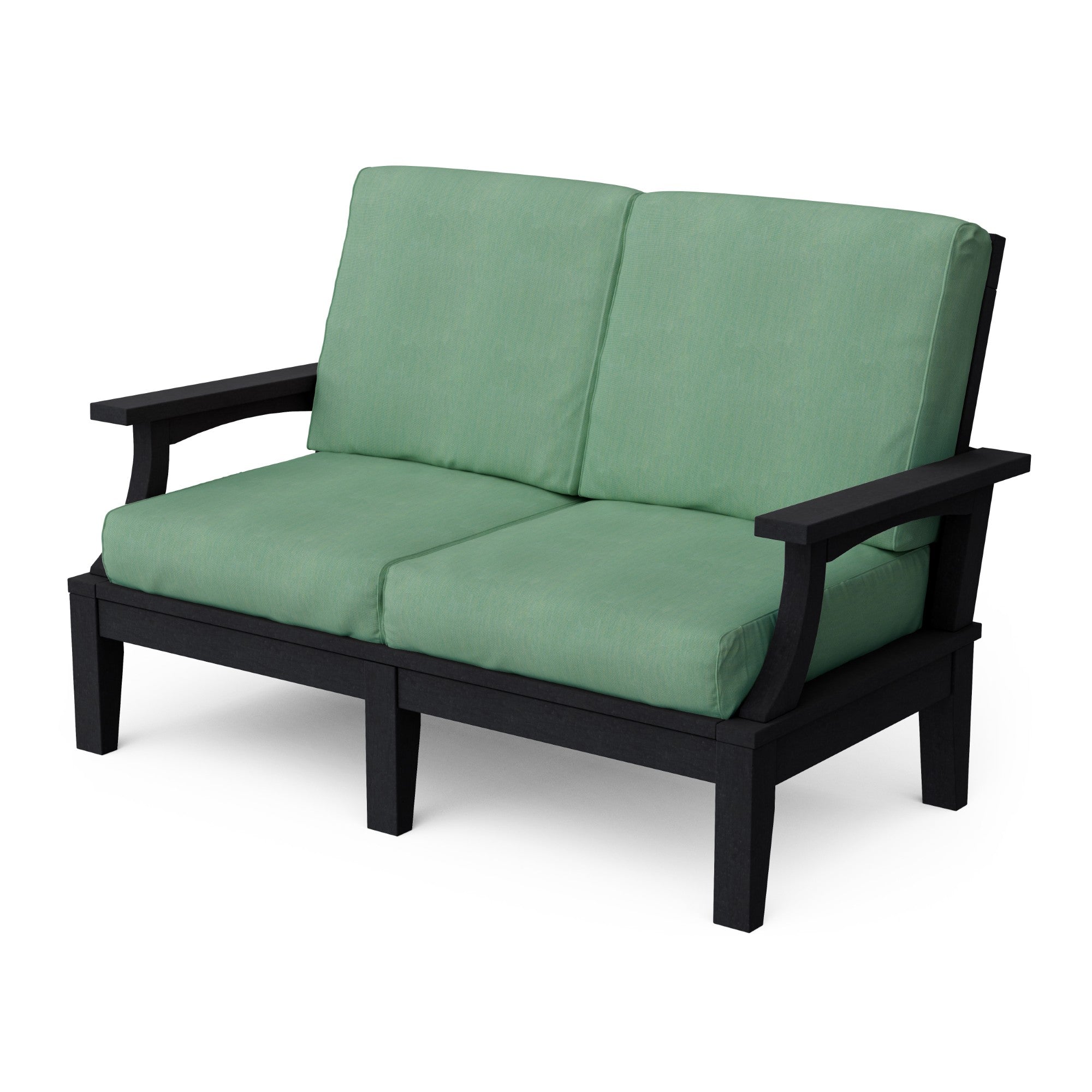 Heritage Deep Seating Love Seat Cushioned Sofa - Outdoor Patio Furniture for Garden, Poolside & Backyard Relaxation