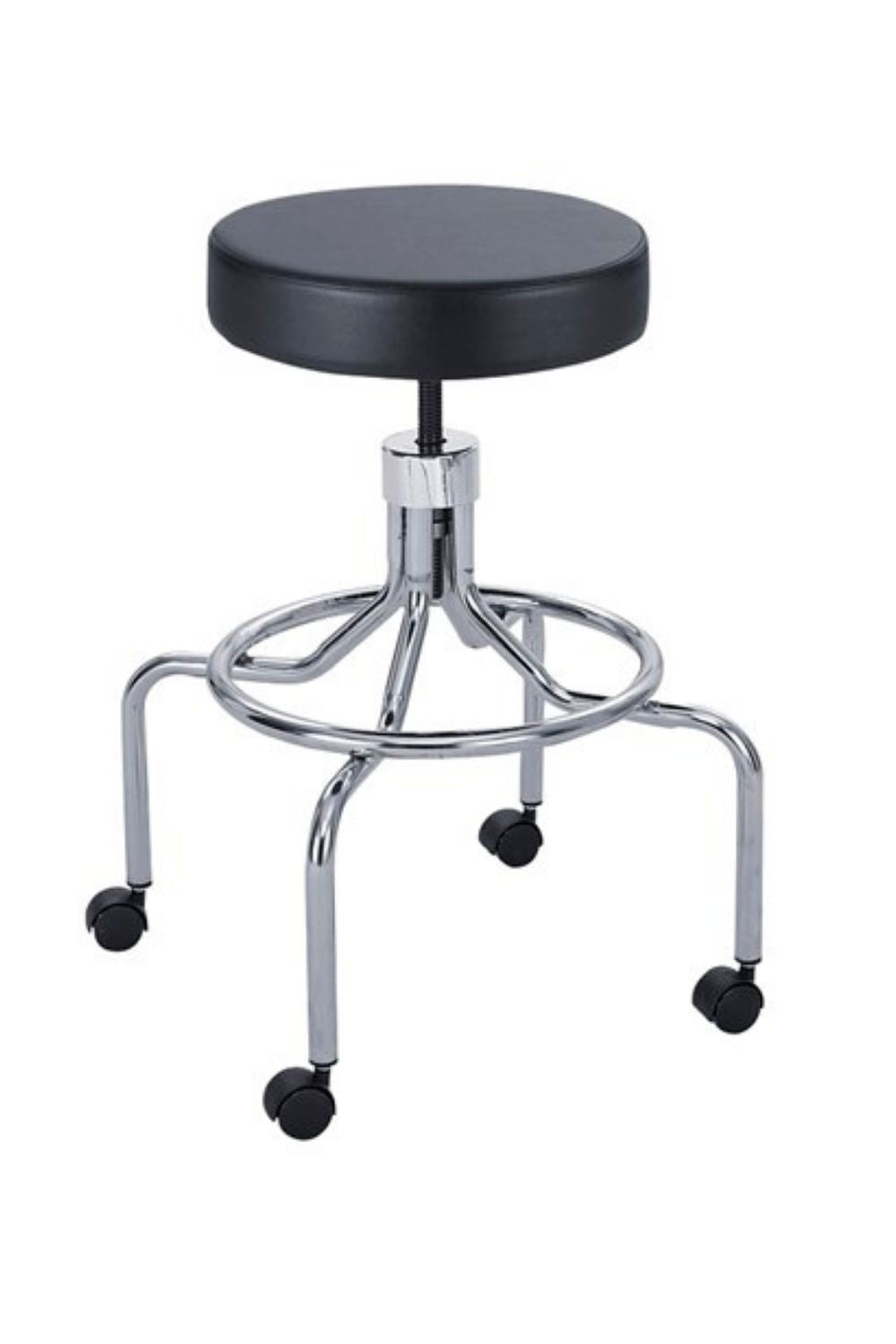 Safco 3433BL Adjustable Lab Stool with Screw Lift Mechanism - Ergonomic High Base Stool for Laboratories, Medical Offices & Research Facilities