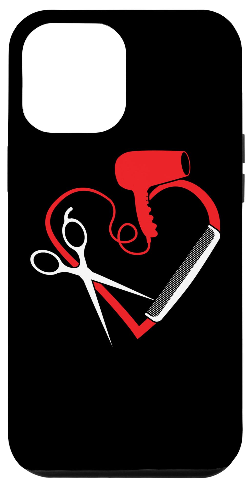 iPhone 12 Pro Max Case for Hairdressers - Professional Hair Dryer & Scissors Design - Perfect Gift for Stylists & Salon Professionals - Great for Work, Travel & Daily Use