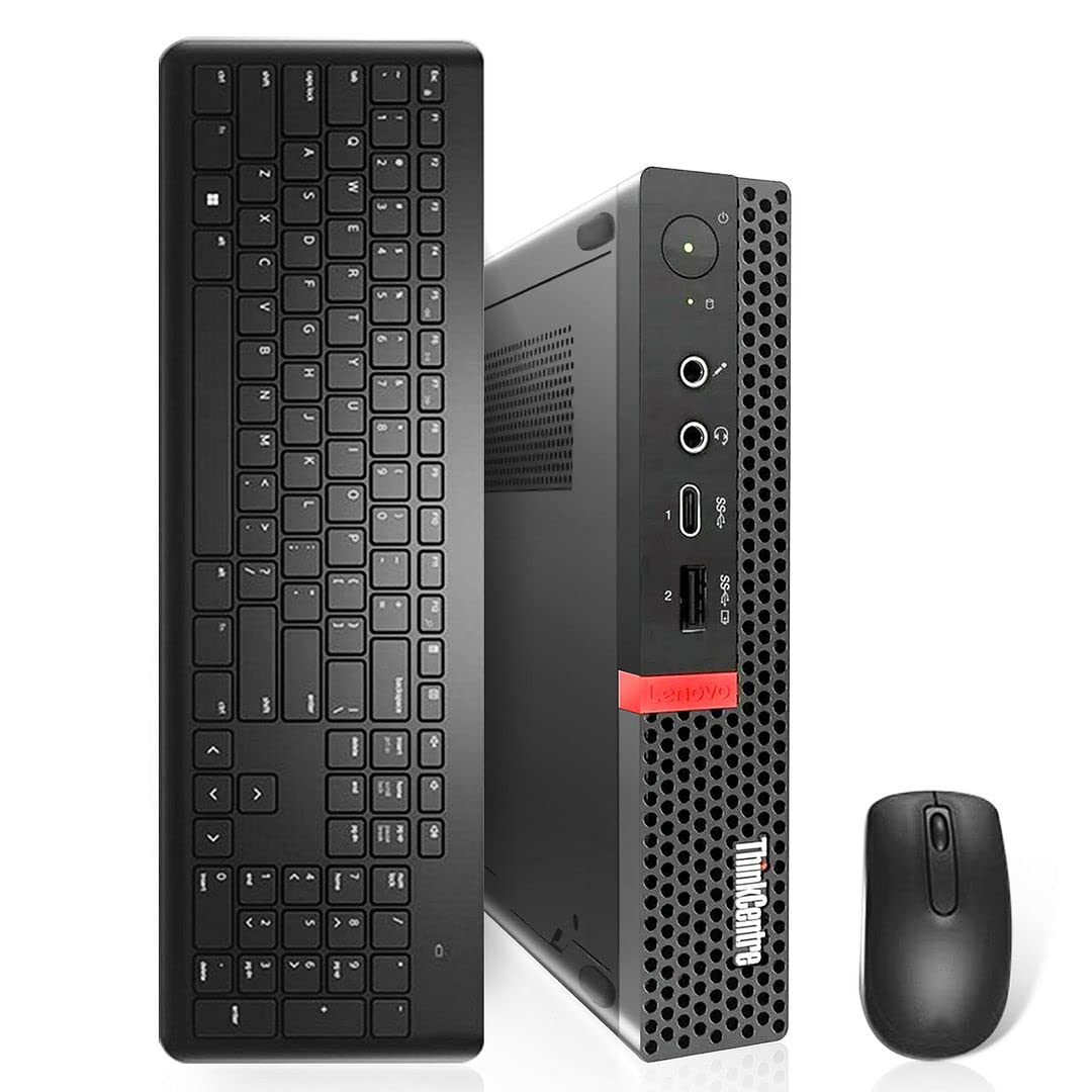 Lenovo ThinkCentre M920q Tiny Desktop Mini PC - Intel Core i5-8500T, 32GB RAM, 1TB NVMe M.2 SSD + 1TB SSD, Windows 11 Pro, WiFi 6E, Bluetooth 5.2, HDMI - Compact Home Office & Business Computer (Renewed)
