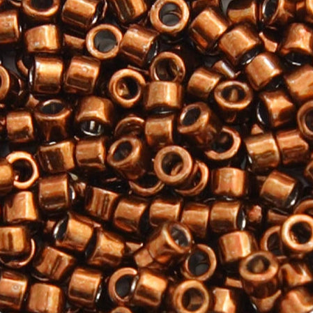 11/0 Delica Beads #0461 Tarnished Copper Nickel Plated (5.2g) - Perfect for Jewelry Making, Beading Crafts, and DIY Projects